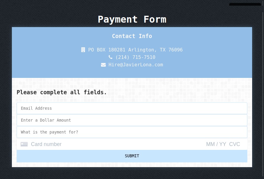 Stripe Online Payment App Demo