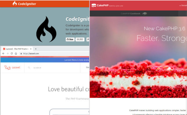 CakePHP, CodeIgniter, Laravel