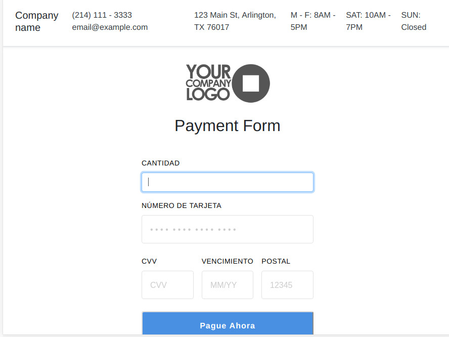 Square Payment Form